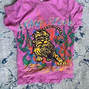 urban outfitters pink tiger baby tee